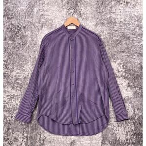 SMR Days Shirt XS Mens Striped Long Sleeve Round Collar Button